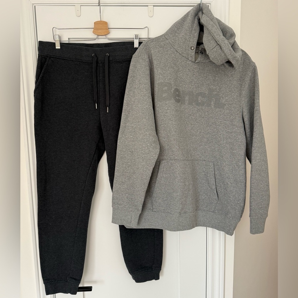 Bench Hoodie + Jogger Set 🩶 Light & Dark Grey | Minimal Athleisure |